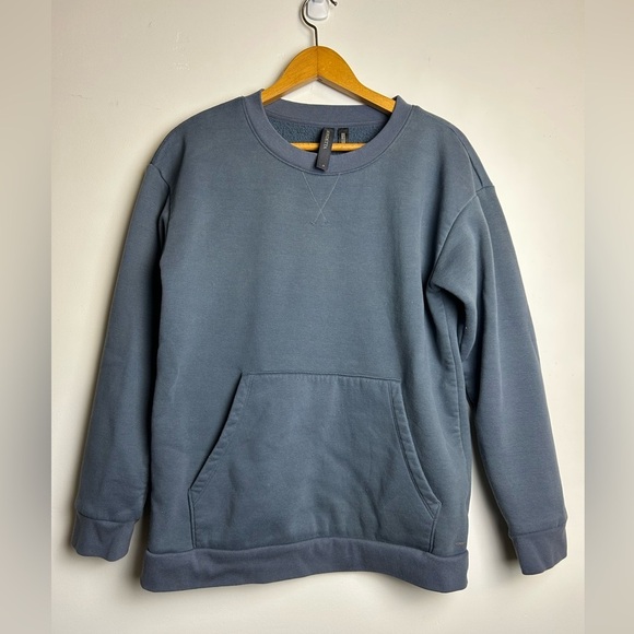 Mondetta Men's Gray Sweatshirt M Minimalist Kangaroo Pockets Fleece Neutral - Picture 1 of 13